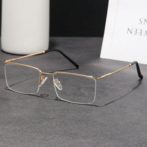 FASHIONABLE BUSINESS SQUARE FRAME ULTRA-LIGHT ANTI-BLUE LIGHT READING GLASSES