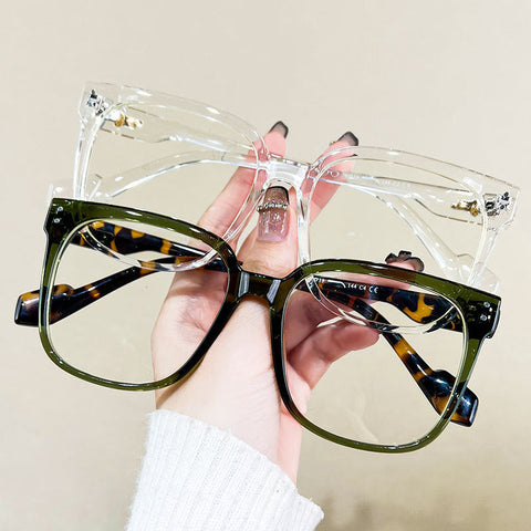 WOMEN'S FASHIONABLE LARGE FRAME ULTRA-LIGHT ANTI-BLUE LIGHT READING GLASSES