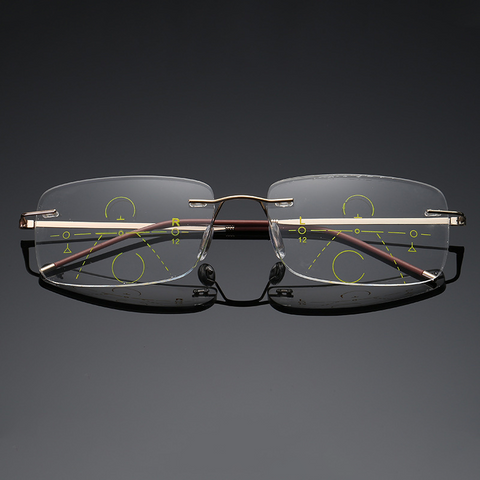 FRAMELESS ULTRA-LIGHT SQUARE ANTI-BLUE LIGHT READING GLASSES