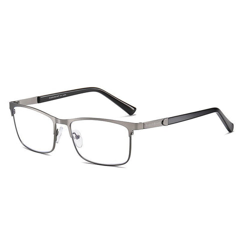 MEN'S HALF-FRAME SQUARE ANTI-BLUE LIGHT READING GLASSES