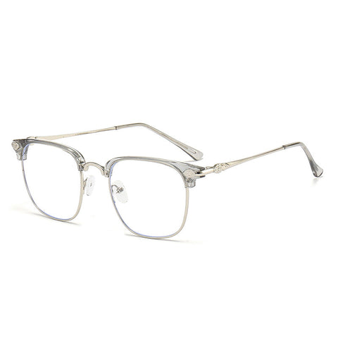 WOMEN'S FASHIONABLE METAL HALF FRAME ANTI-BLUE LIGHT READING GLASSES