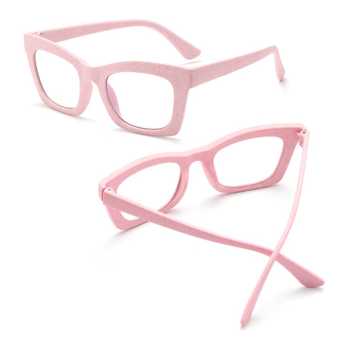 STYLISH SQUARE FRAME CANDY COLOR ANTI-BLUE LIGHT READING GLASSES