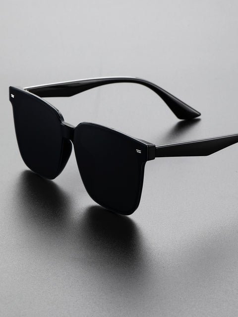 1pc Classical Simplicity Square Design Black Fashion Sunglasses For Men Travel Outdoor Daliy Clothing Accessories