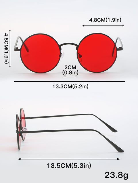 Men Round Frame Sunglasses