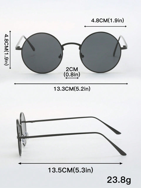 Men Round Frame Sunglasses