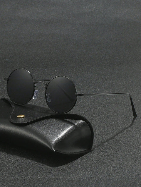 Men Round Frame Sunglasses