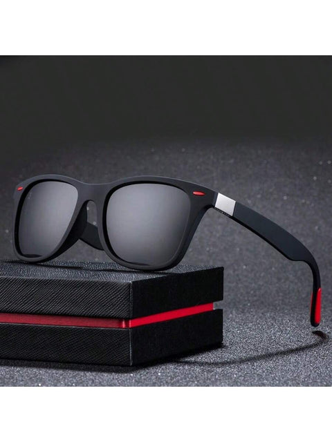 1 Pc Polarized Men  Sunglasses Fashion Brand Designer  Driving Square Frame Sun Glasses Male  Shades Coating Mirror Female