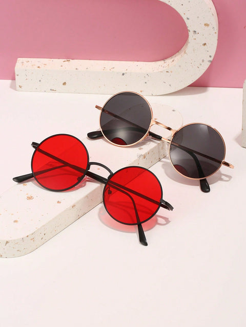 Men Round Frame Sunglasses