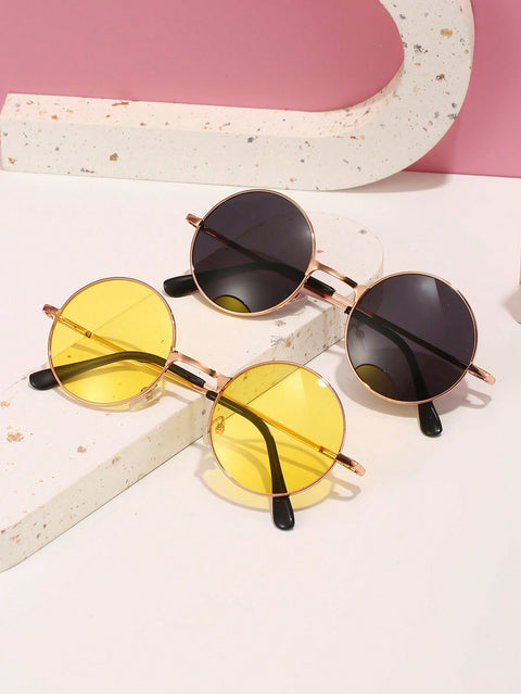 Men Round Frame Sunglasses