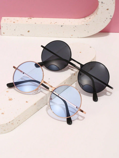 Men Round Frame Sunglasses