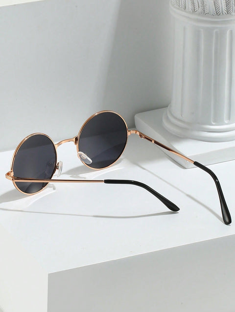 Men Round Frame Sunglasses