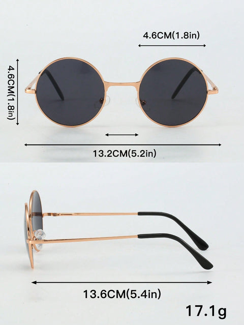 Men Round Frame Sunglasses