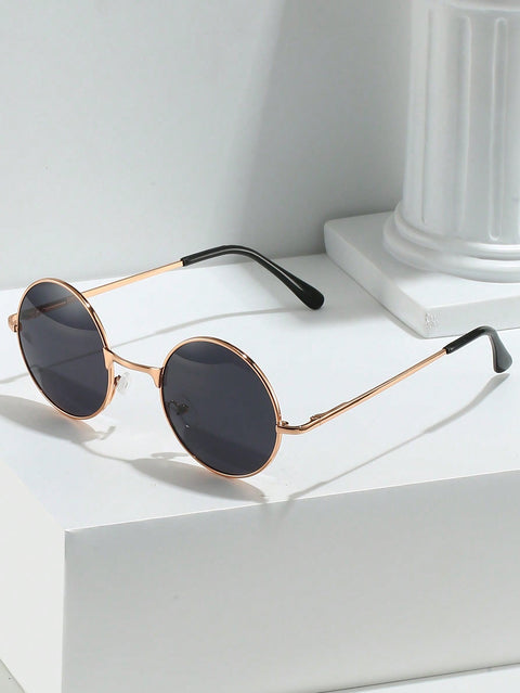 Men Round Frame Sunglasses