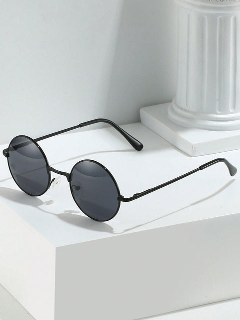 Men Round Frame Sunglasses