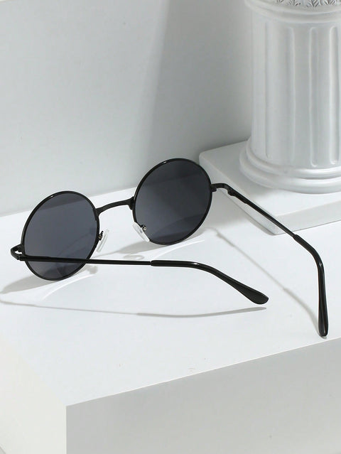 Men Round Frame Sunglasses