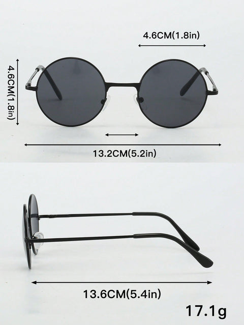 Men Round Frame Sunglasses