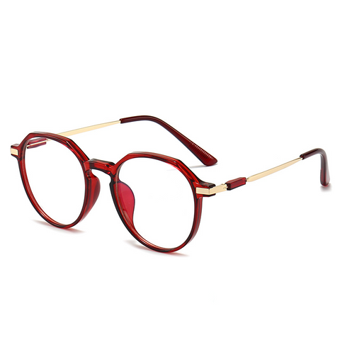 WOMEN'S COMFORTABLE TRANSPARENT ROUND FRAME ANTI-BLUE LIGHT READING GLASSES