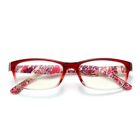 WOMEN'S FASHION PRINTED RESIN ANTI-BLUE LIGHT READING GLASSES