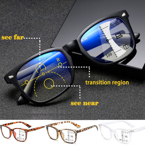 NEW MULTI-FOCUS FULL-FRAME READING GLASSES FASHION BUSINESS