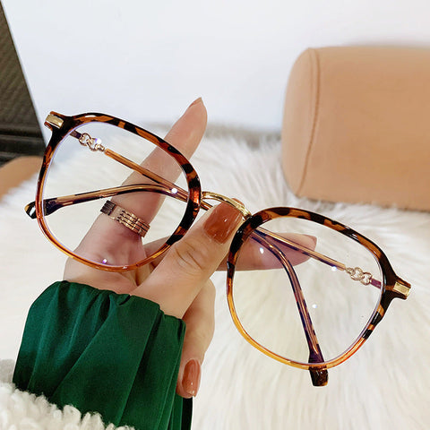 LADIES FASHIONABLE GRADIENT LARGE FRAME ANTI-BLUE LIGHT READING GLASSES