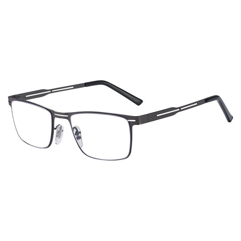 MEN'S METAL SQUARE MULTIFOCAL ANTI-BLUE LIGHT READING GLASSES