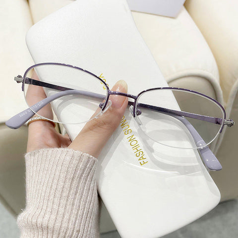 WOMEN'S FASHION HALF FRAME ANTI-BLUE LIGHT READING GLASSES