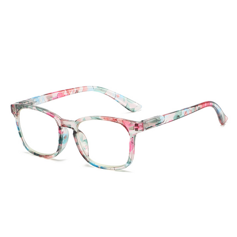 WOMEN'S FASHION PRINTED LARGE FRAME ANTI-BLUE LIGHT READING GLASSES