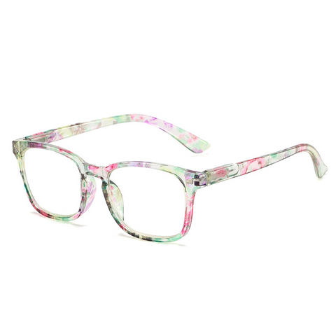 WOMEN'S FASHION PRINTED LARGE FRAME ANTI-BLUE LIGHT READING GLASSES