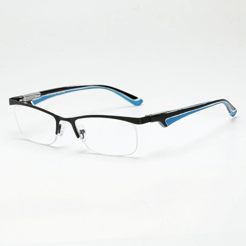 HALF FRAME METAL RETRO ANTI-BLUE LIGHT READING GLASSES