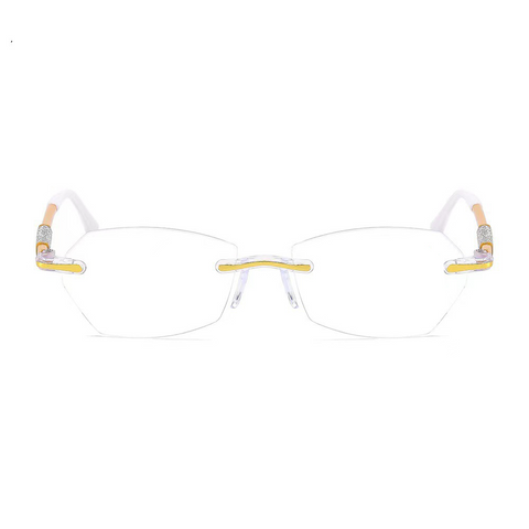 WOMEN'S FASHION FRAMELESS ULTRA-LIGHT CUT-EDGE ANTI-BLUE LIGHT READING GLASSES