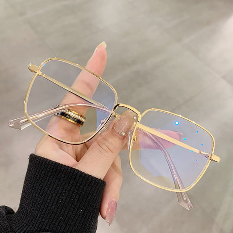 WOMEN'S FASHIONABLE FINE GLITTER EDGE LARGE FRAME ANTI-BLUE LIGHT READING GLASSES