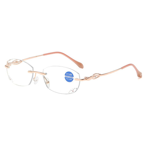 WOMEN'S FASHION ULTRA-LIGHT DIAMOND CUTTING EDGE ANTI-BLUE LIGHT READING GLASSES