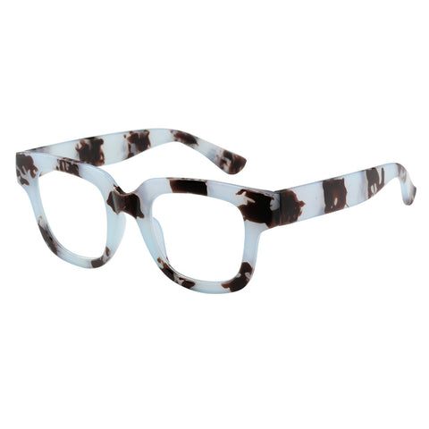 STYLISH LARGE FRAME PATTERN ANTI-BLUE LIGHT READING GLASSES