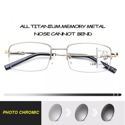 MULTI-FOCUS MEMORY TITANIUM FRAME ANTI-BLUE LIGHT GLASSES