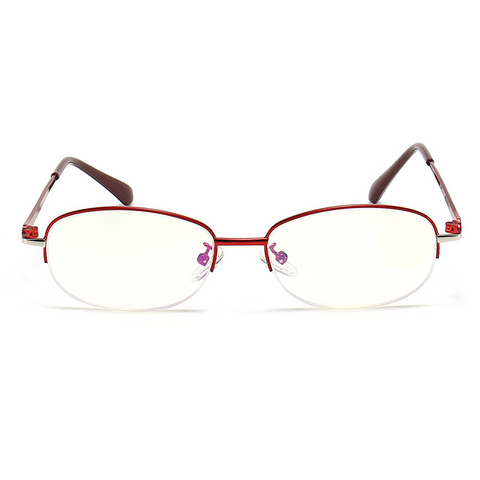 WOMEN'S FASHION HALF FRAME ANTI-BLUE LIGHT READING GLASSES