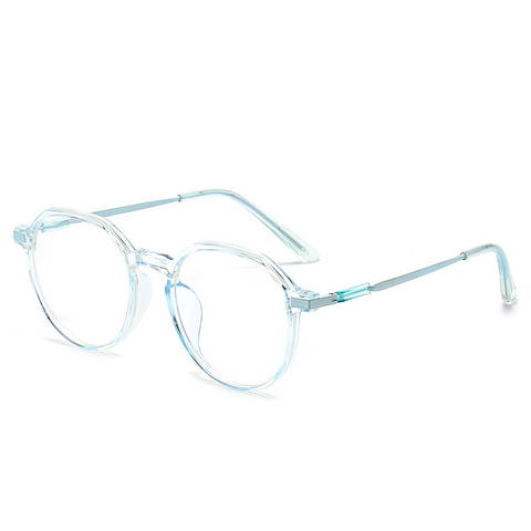 WOMEN'S COMFORTABLE TRANSPARENT ROUND FRAME ANTI-BLUE LIGHT READING GLASSES