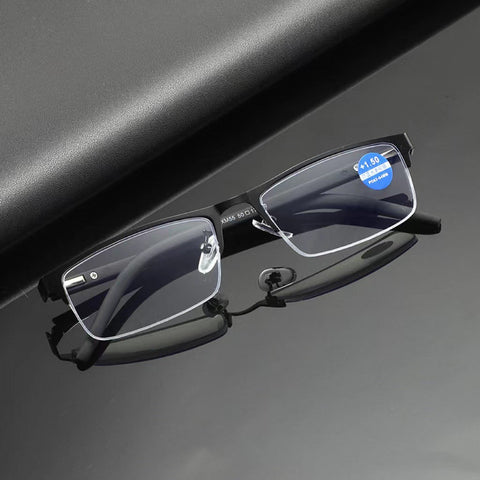 MEN'S FASHIONABLE METAL LIGHTWEIGHT ANTI-BLUE LIGHT READING GLASSES