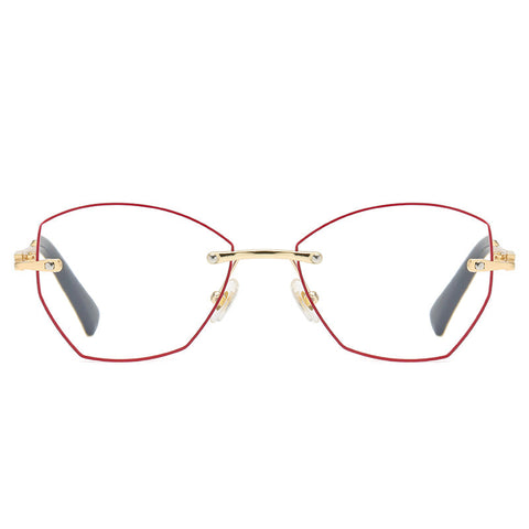 WOMEN'S FASHION BUTTERFLY SHAPE FRAMELESS ANTI-BLUE LIGHT READING GLASSES