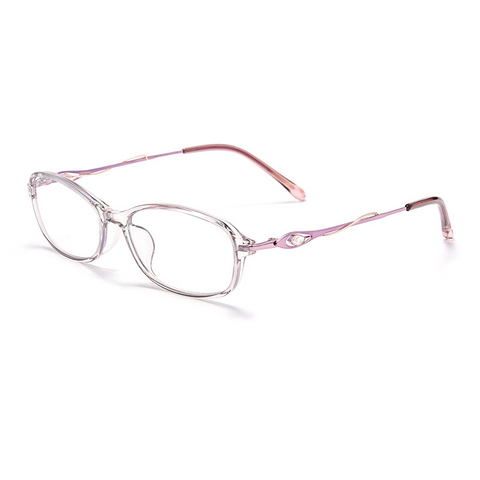 WOMEN'S COMFORTABLE DIAMOND-ENCRUSTED ROUND FRAME ANTI-BLUE LIGHT READING GLASSES