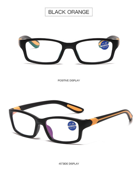 ANTI-BLUE LIGHT PRESBYOPIC GLASSES WITH RECTANGULAR FRAME