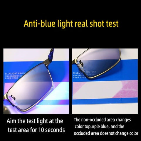 TITANIUM MULTI-FOCUS READING GLASSES  PROGRESSIVE DOUBLE LIGHT ANTI-BLUE LIGHT