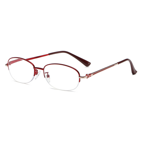 WOMEN'S FASHION HALF FRAME ANTI-BLUE LIGHT READING GLASSES