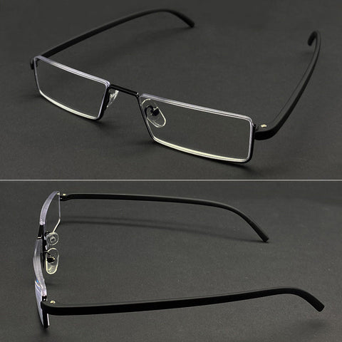 BLUE LIGHT READING GLASSES METAL SQUARE GLASSES