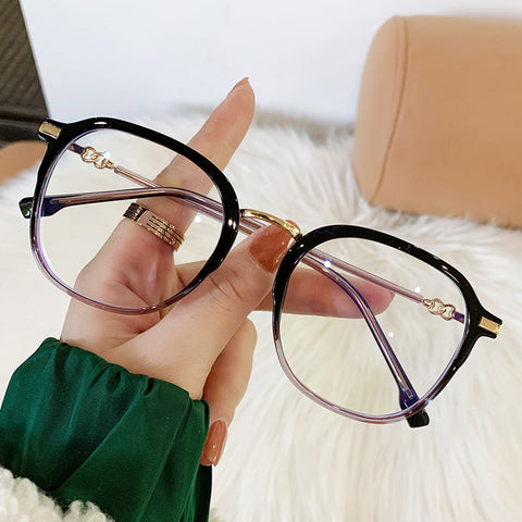 LADIES FASHIONABLE GRADIENT LARGE FRAME ANTI-BLUE LIGHT READING GLASSES