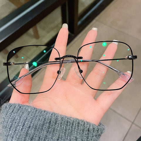 ULTRA-LIGHT ANTI-BLUE LIGHT READING GLASSES WITH LARGE METAL FRAME