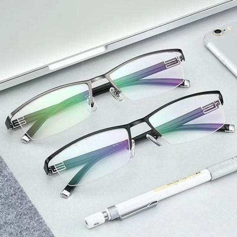 MEN'S BUSINESS HALF-RIM MULTIFOCAL GLASSES