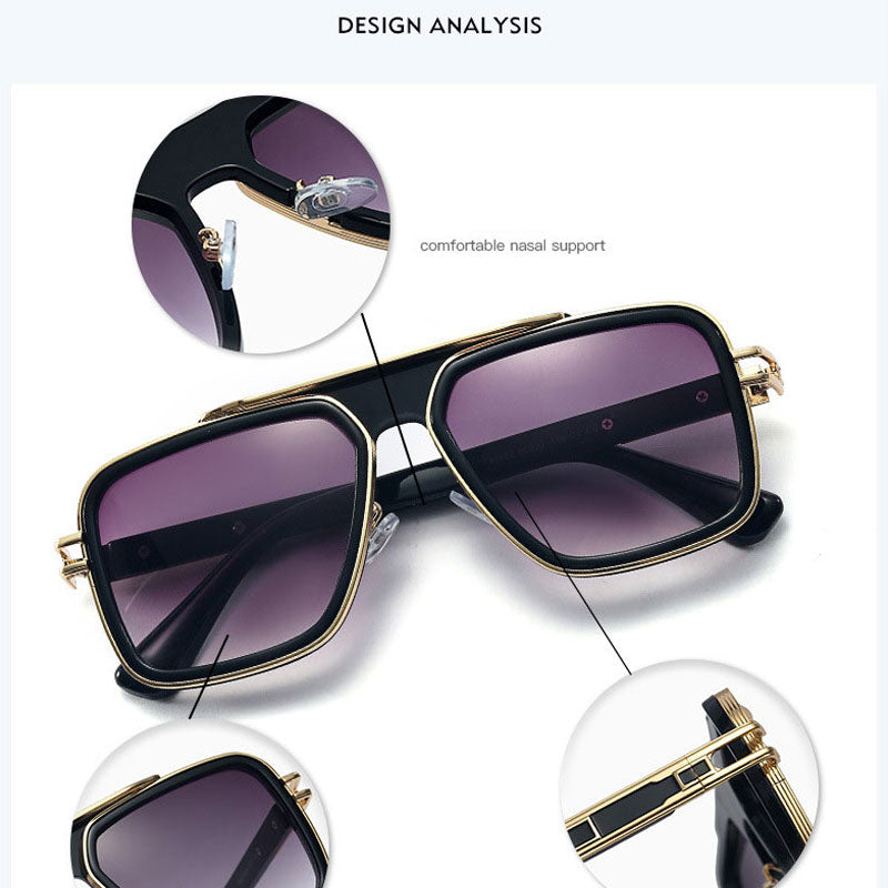 Trendy Square Women Sunglasses Brand Designer Gradient Metal Frame Men Sun  Glasses - China Designer Sunglasses and Brand Sunglasses price