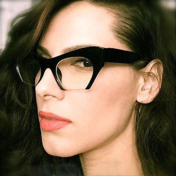 SO&EI Fashion Retro Half frame Cat eye Women Glasses Frame Can Be Equ –  zoloss