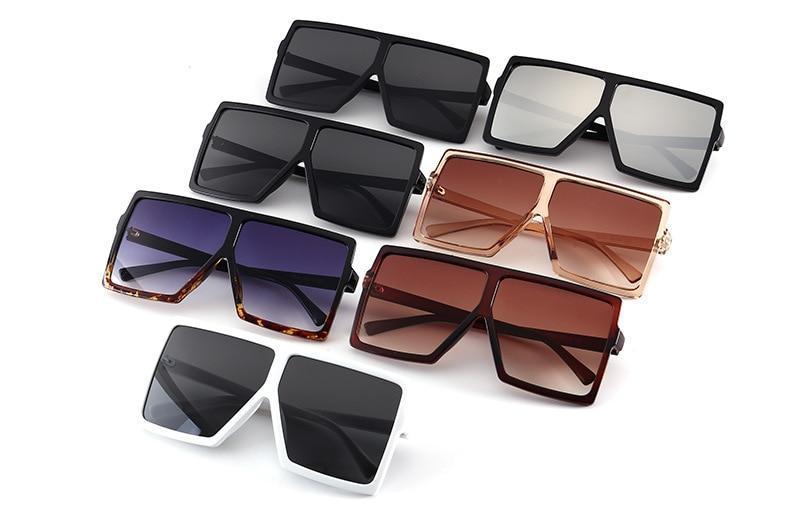 53288 Square Oversized Cat Eye Sunglasses Fashion Women Shades Uv400 V –  zoloss