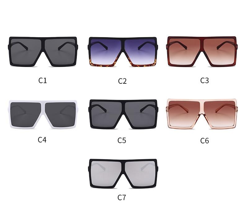 53288 Square Oversized Cat Eye Sunglasses Fashion Women Shades Uv400 V –  zoloss